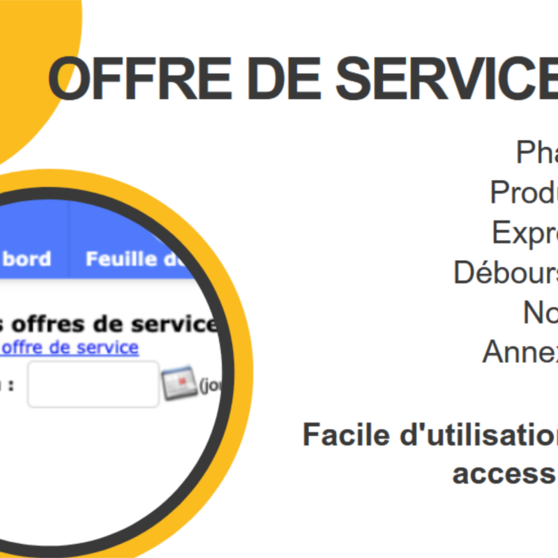 Collabox offre une gamme de possibilités quant à la production de vos offres de services