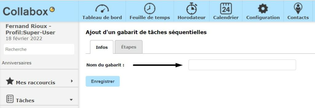 Name of the template