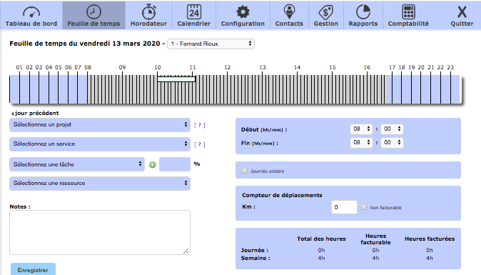 Example of a light blue Collabox interface theme.