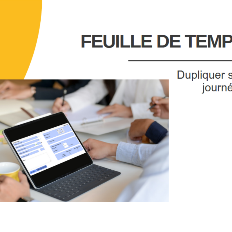 Dupliquer ses journées dans la feuille de temps
