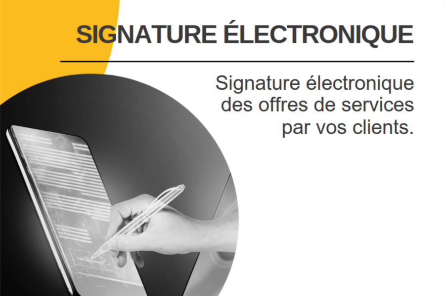 Signature électronique des offres de service par vos clients via courriel
