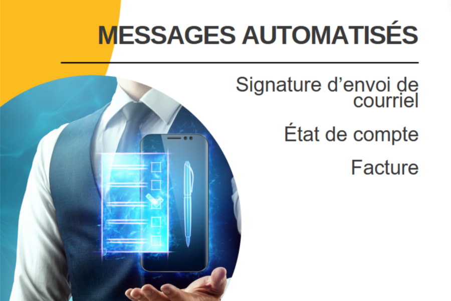 Messages automatisés et signature corporative par défaut dans Collabox.