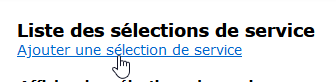 Image showing the link to select to add a service selection.