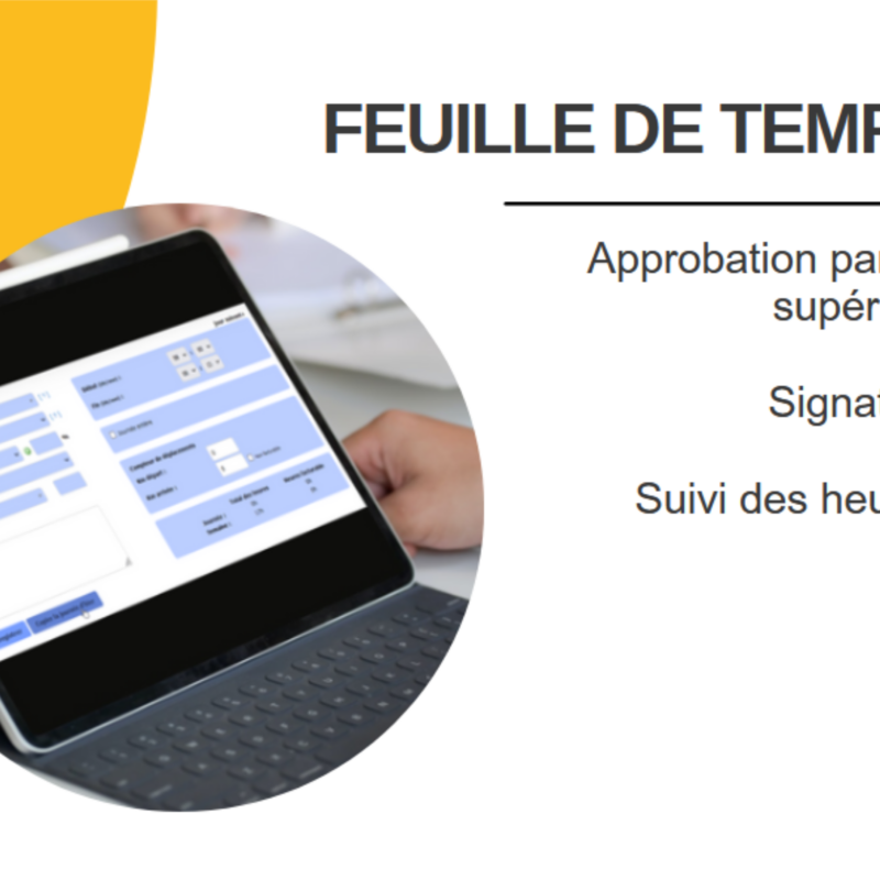 Plusieurs fonctions pour la feuille de temps