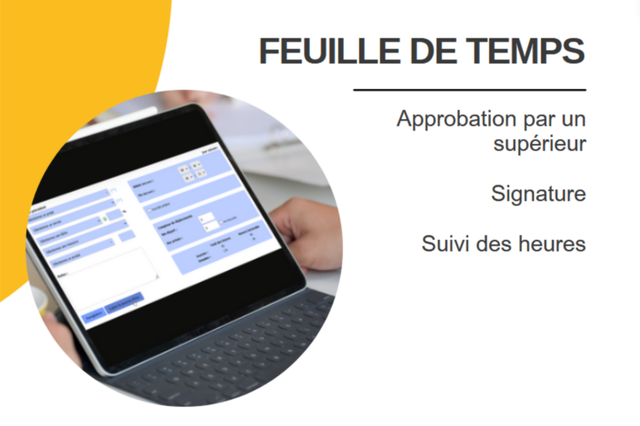 Feuille de temps. Plusieurs fonctions pour la feuille de temps.