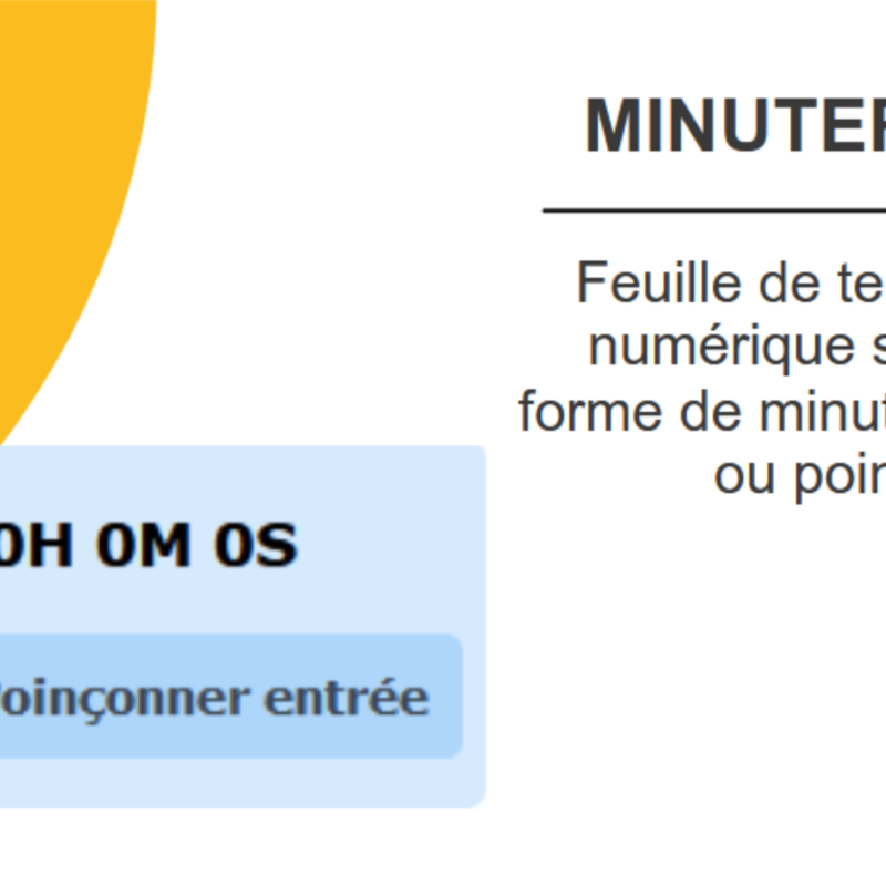Feuille de temps sous forme de minuterie