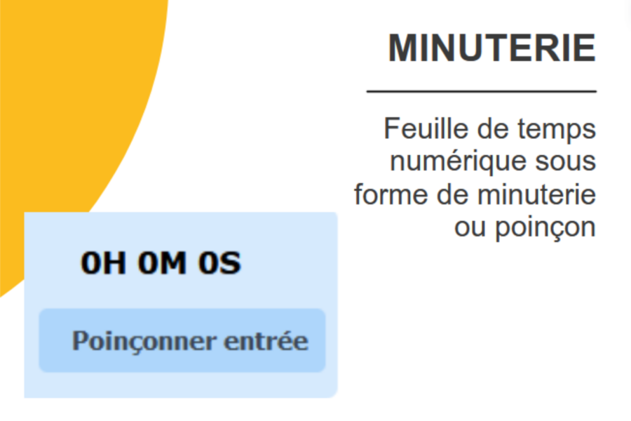 Feuille de temps sous forme de minuterie