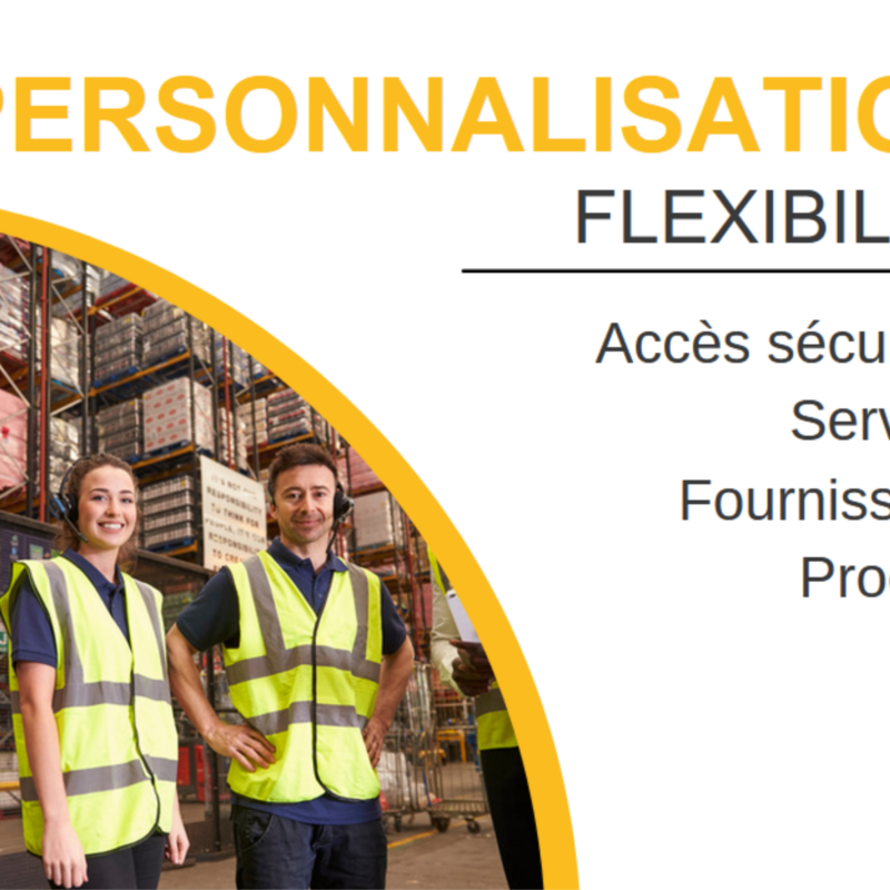 Personnalisation de l'outil Collabox, fiches employés, services, fournisseurs, produits, accès sécurisés.