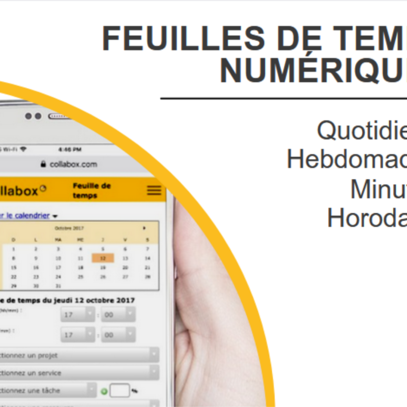 Feuilles de temps numériques, quotidienne, hebdomadaire, minuterie et horodateur disponibles.
